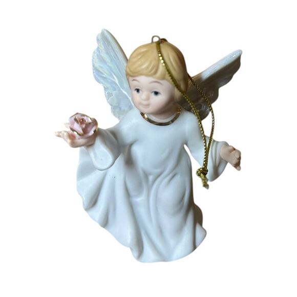 Home Interiors Angel Set Of 3 Christmas Ornaments White 4" - Picture 6 of 8